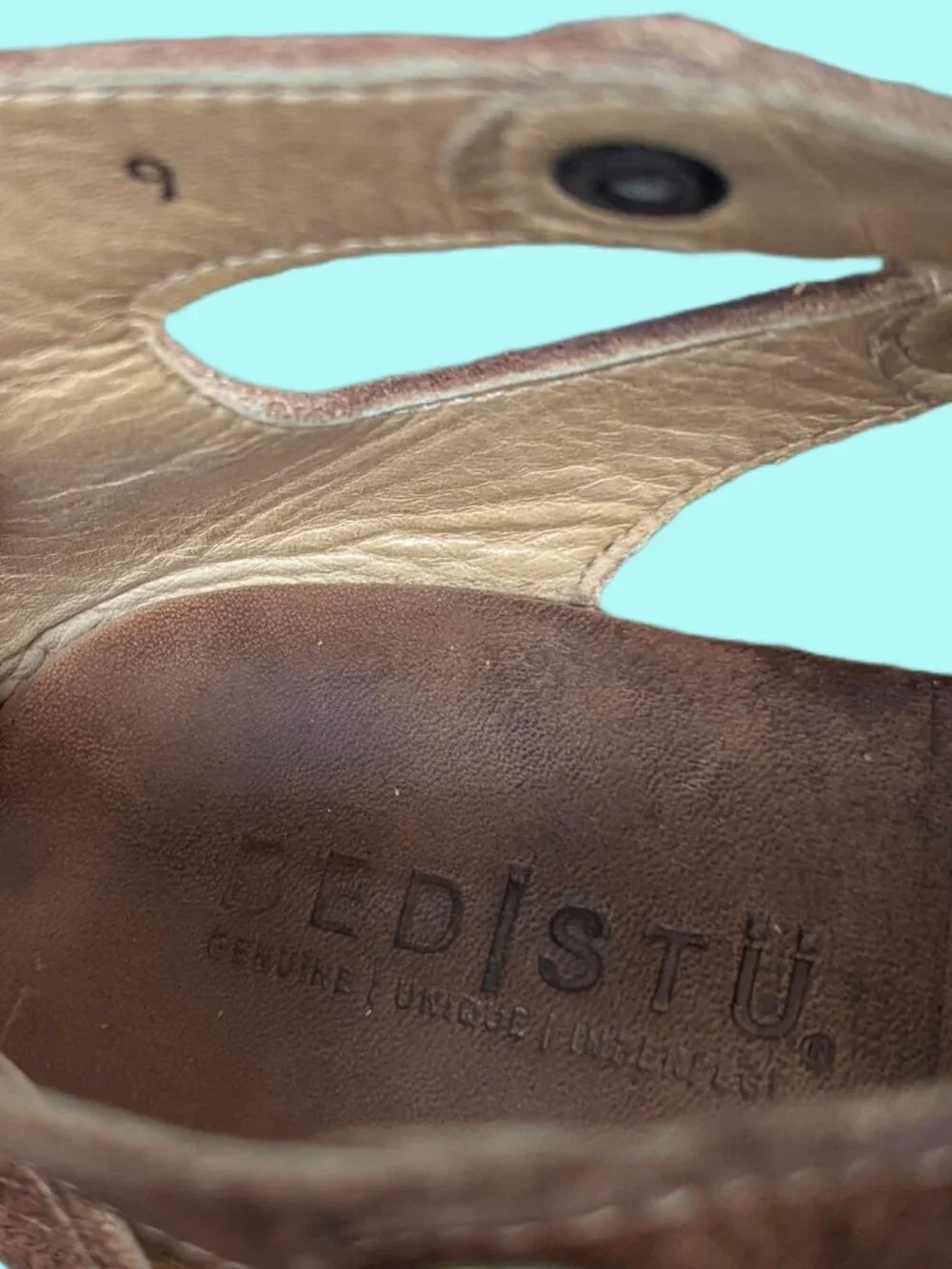 Bed Stu Tan Leather Rustic SOTO Flats - Women's Size 9 - Picture 8 of 15